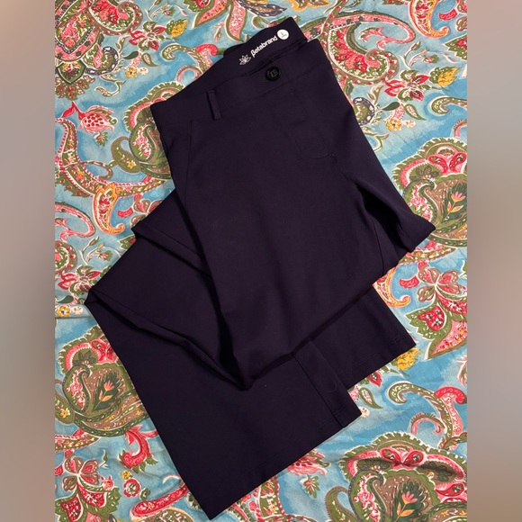 BETABRAND navy blue TALL dress pants YOGA PANTS size large  STRAIGHT LEG DPYP - Picture 2 of 11